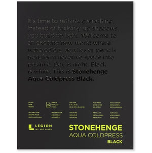 Stonehenge Aqua Black Watercolour Block - Cold Press 140lb. - 8" x 10"
