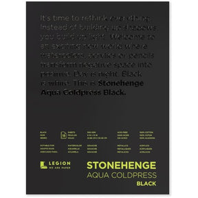 Stonehenge Aqua Black Watercolour Block - Cold Press 140lb. - 9" x 12"