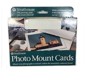 Strathmore Photo Mount Cards - 10 pack - White Decorative Embossed Border