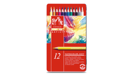 Caran D'Ache Supracolor Soft Watersoluble Pencil - 12 colour