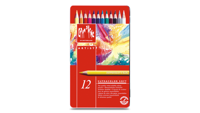 Caran D'Ache Supracolor Soft Watersoluble Pencil - 12 colour