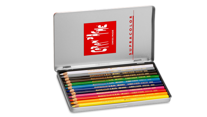 Caran D'Ache Supracolor Soft Watersoluble Pencil - 12 colour