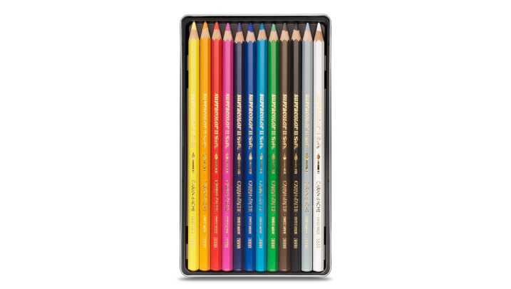 Caran D'Ache Supracolor Soft Watersoluble Pencil - 12 colour
