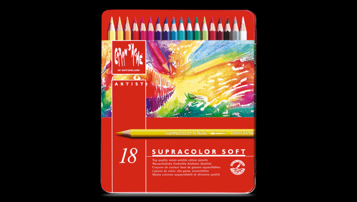 Caran D'Ache Supracolor Soft Watersoluble Pencil - 18 Colour Set