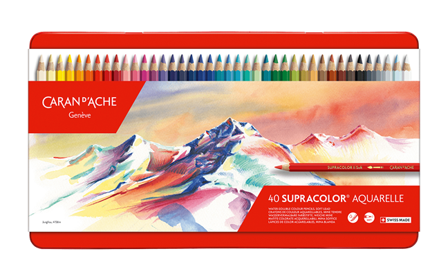 Caran D'Ache Supracolor Soft Watersoluble Pencil - 40 Colour Set