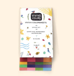 Viviva Colorsheet Single Watercolour Spring 16-Colour Set