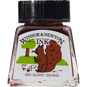 Winsor & Newton Drawing Ink - 14 ml bottle - Burnt Sienna