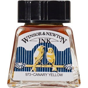 Winsor & Newton Drawing Ink - 14 ml bottle - Canary Yellow