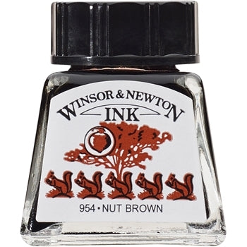 Winsor & Newton Drawing Ink - 14 ml bottle - Nut Brown
