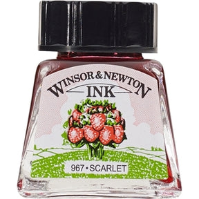 Winsor & Newton Drawing Ink - 14 ml bottle - Scarlet