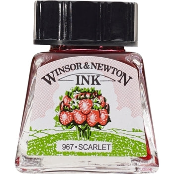 Winsor & Newton Drawing Ink - 14 ml bottle - Scarlet
