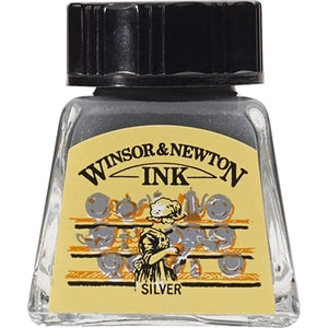 Winsor & Newton Drawing Ink - 14 ml bottle - Silver