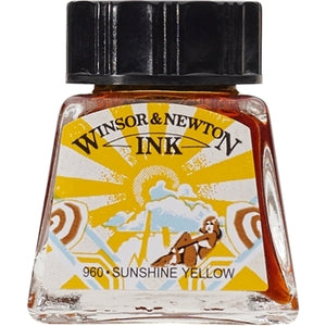 Winsor & Newton Drawing Ink - 14 ml bottle - Sunshine Yellow