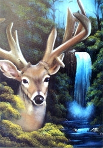 Bob Ross Wildlife Painting Packet - Waterfall Buck