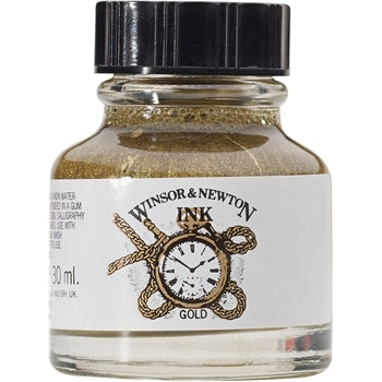Winsor & Newton Drawing Ink - 30 ml bottle - Gold