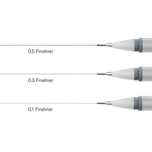 Winsor & Newton Cool Grey Fineliner Pen Assorted Set x 3